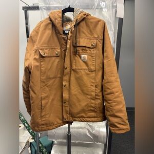 Carhartt Tan Jacket Sherpa Lined